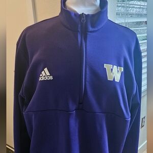 Adidas UW Quarter Zip Fleece Long Sleeve Pullover Men's L